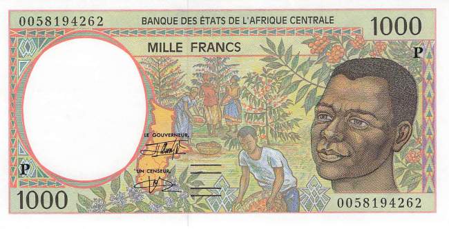 1000 Francs p.602Pg Tschad